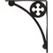 Ekena Millwork Crawley Wrought Iron Bracket, (Single center brace), Antiqued Silver 1 1/2"W x 10"D x 12"H BKTM01X10X12SCRASV - alternate 2